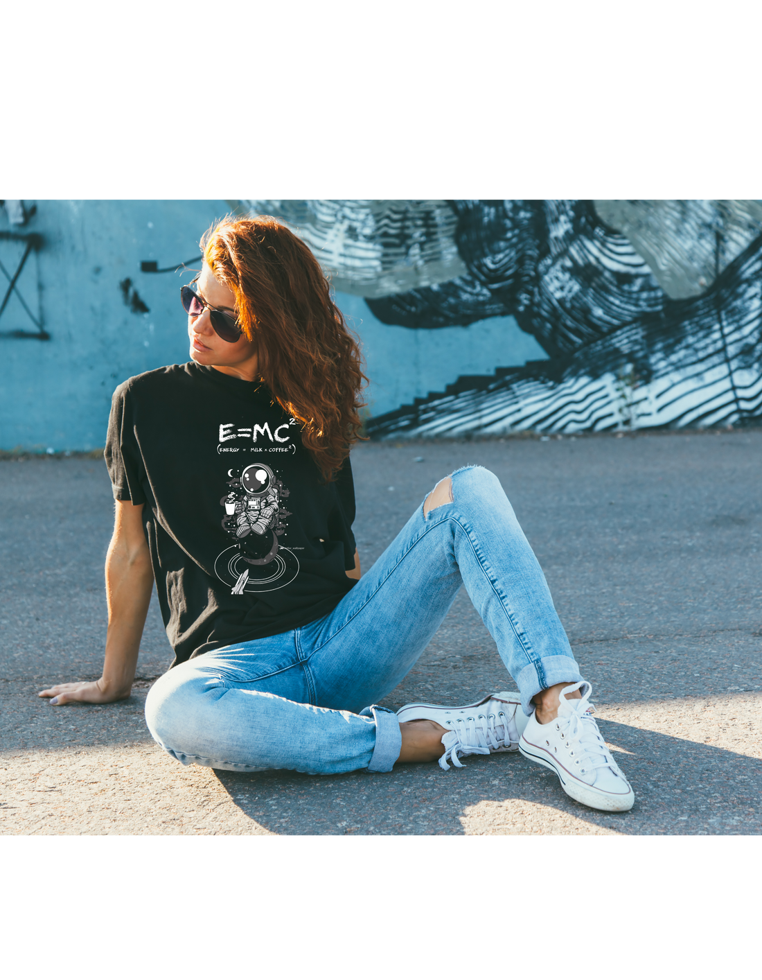 Women E=mc2 cotton oversize T-shirt
